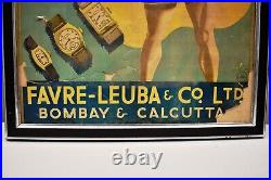 Publicité Vintage Imprimé Sandow Watches Favre-Luba & Co Art Déco Style Man Rare