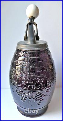 RARE Distributeur Sirop Grape Crush Américain ART DECO 1930 Bistro café Comptoir