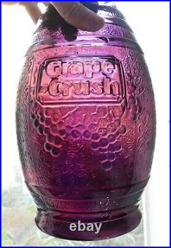 RARE Distributeur Sirop Grape Crush Américain ART DECO 1930 Bistro café Comptoir