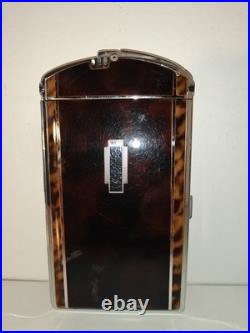 RONSON Art Déco Etui à Cigarettes et Briquet Ronson Art Métal Works Fonctionne