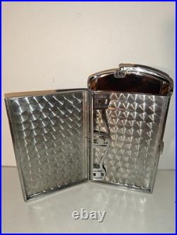 RONSON Art Déco Etui à Cigarettes et Briquet Ronson Art Métal Works Fonctionne