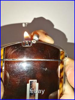 RONSON Art Déco Etui à Cigarettes et Briquet Ronson Art Métal Works Fonctionne