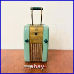 Radio Vintage Westinghouse Réfrigérateur H-125 Vert À Valves D'époque Art Déco