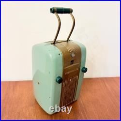 Radio Vintage Westinghouse Réfrigérateur H-125 Vert À Valves D'époque Art Déco