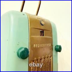Radio Vintage Westinghouse Réfrigérateur H-125 Vert À Valves D'époque Art Déco