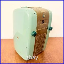 Radio Vintage Westinghouse Réfrigérateur H-125 Vert À Valves D'époque Art Déco