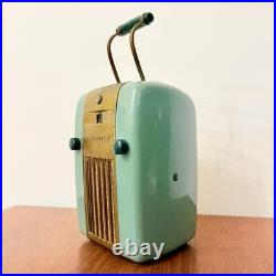 Radio Vintage Westinghouse Réfrigérateur H-125 Vert À Valves D'époque Art Déco