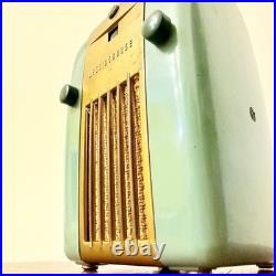 Radio Vintage Westinghouse Réfrigérateur H-125 Vert À Valves D'époque Art Déco
