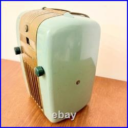 Radio Vintage Westinghouse Réfrigérateur H-125 Vert À Valves D'époque Art Déco