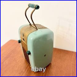 Radio Vintage Westinghouse Réfrigérateur H-125 Vert À Valves D'époque Art Déco