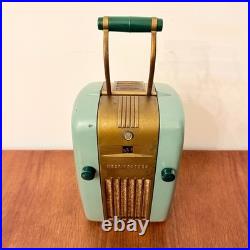 Radio Vintage Westinghouse Réfrigérateur H-125 Vert À Valves D'époque Art Déco