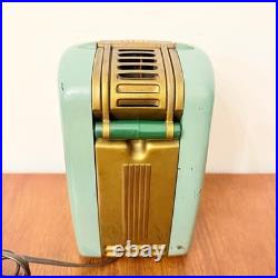 Radio Vintage Westinghouse Réfrigérateur H-125 Vert À Valves D'époque Art Déco