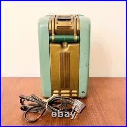 Radio Vintage Westinghouse Réfrigérateur H-125 Vert À Valves D'époque Art Déco