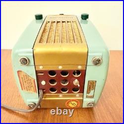 Radio Vintage Westinghouse Réfrigérateur H-125 Vert À Valves D'époque Art Déco