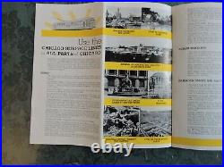 Rare 1933 Chicago Worlds Fair Bus Trolley MAP 12 pages brochure art déco