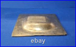 Rare Ancien Cendrier Art Déco Italien En Laiton et Nacre année 1930 Carré 11,2cm