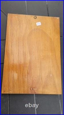 Rare Art Deco 2 Panneaux Bois Vernis Pin Up Original 1950 Made In USA