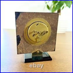 Rare Art Déco Japy Bakélite Noire Horloge Bureau Française 1930