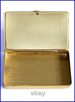 Rare Boite Etui Cigarette De 1930 Poudrier Bijou, Metal Laqué Fait Main Art Deco
