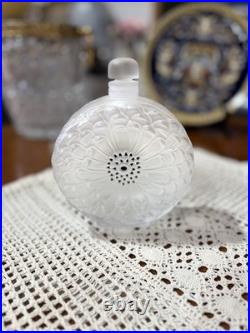 Rare Flacon À Parfum Art Déco Signé R. Lalique France Cristal Satiné