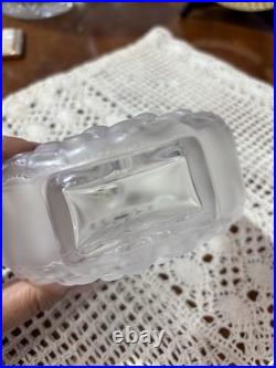 Rare Flacon À Parfum Art Déco Signé R. Lalique France Cristal Satiné