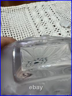 Rare Flacon À Parfum Art Déco Signé R. Lalique France Cristal Satiné