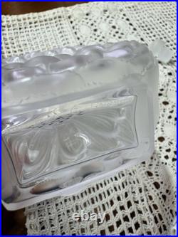 Rare Flacon À Parfum Art Déco Signé R. Lalique France Cristal Satiné