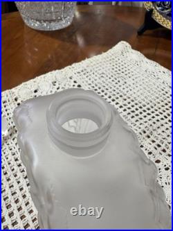 Rare Flacon À Parfum Art Déco Signé R. Lalique France Cristal Satiné