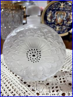 Rare Flacon À Parfum Art Déco Signé R. Lalique France Cristal Satiné Rare Flacon À Parfum Art Déco Signé R. Lalique France Cristal Satiné