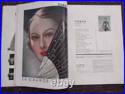 Rare Lot of 4 Vogue Paris 1932-1938 Eric, Christian Bérard, Benito Art Deco