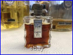 Rare Magnifique Flacon Parfum Sauzé Art Deco Nouveau Ambre Et Cuir