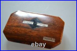 Rare Vintage Art Deco Bakelite Catalin Cigarette Box Imitting Wood