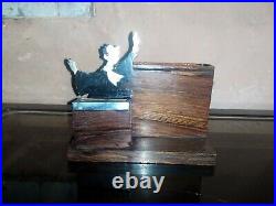 Rare boite cigarette de table Avocat Art Déco signé Sudre à restaurer 1930's