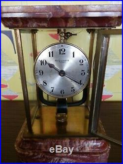 Rare pendule horloge art déco bulle clockette marbre laiton électromagnétique
