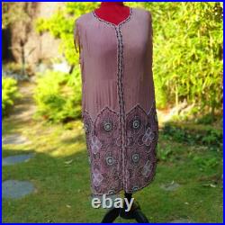 Robe A Danser Art Déco Epoque 1920 Charleston Broderie de Perles Lelong Robe A Danser Art Déco Epoque 1920 Charleston Broderie de Perles Lelong