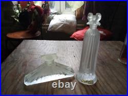 SOMPTUEUX FLACON CRISTAL ART DECO ViDE 10 CM (11)