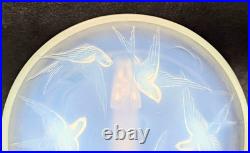 Sabino France Assiette à Hirondelle Opale 12cm Verre Art Déco Collection