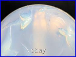 Sabino France Assiette à Hirondelle Opale 12cm Verre Art Déco Collection