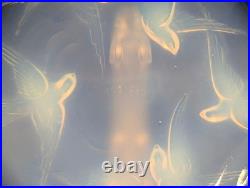 Sabino France Assiette à Hirondelle Opale 12cm Verre Art Déco Collection