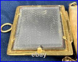 Sac de soirée Art Déco 1920 perles verre bakélite décorée miroir intérieur