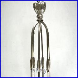 Schneider Lustre Art déco Suspension Plafonnier Verre 1920 Original 84 cm