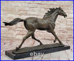 Sculpture Bronze Art Déco Édition Collection Étalon Wild Arabian Horse Trophée
