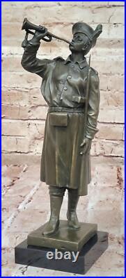 Sculpture En Bronze Royal Guard Saluant Art Déco Figurine De Collection Décor