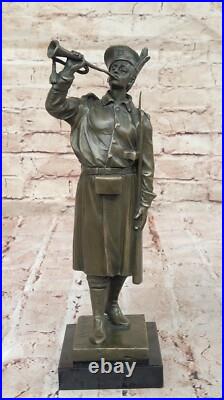 Sculpture En Bronze Royal Guard Saluant Art Déco Figurine De Collection Décor