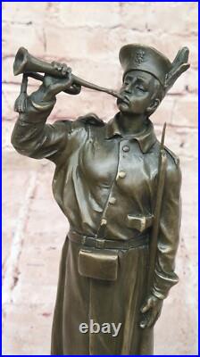 Sculpture En Bronze Royal Guard Saluant Art Déco Figurine De Collection Décor