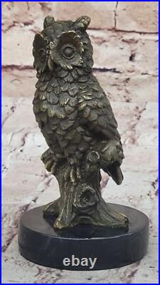 Sculpture Hibou Art Déco En Bronze Fait Main Milo Statue Collection