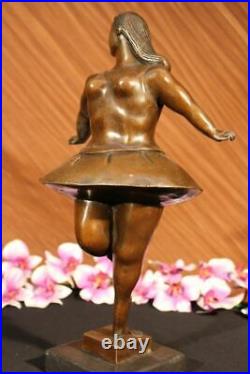 Sculpture de Collection Bronze Décor Art Déco Abstrait Botero Jeune Femme
