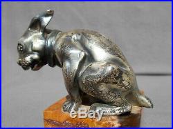 Sculpture en bronze art deco Bonzo dog CORMIER GUILLEMARD RC. IRELAND figurine