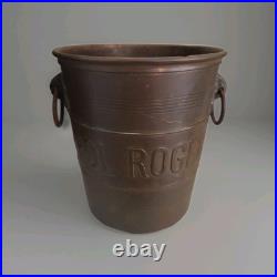Seau à champagne Ancien vintage Signé Pol Roger par Argit 1920 Art Déco Nouveau