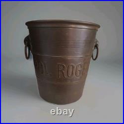 Seau à champagne Ancien vintage Signé Pol Roger par Argit 1920 Art Déco Nouveau